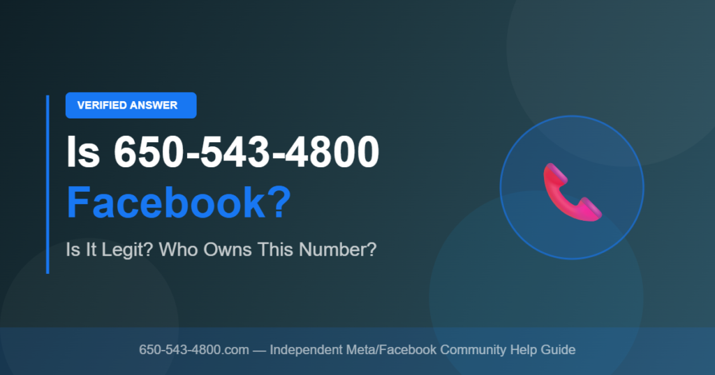 Is 650-543-4800 Facebook - phone number verification guide